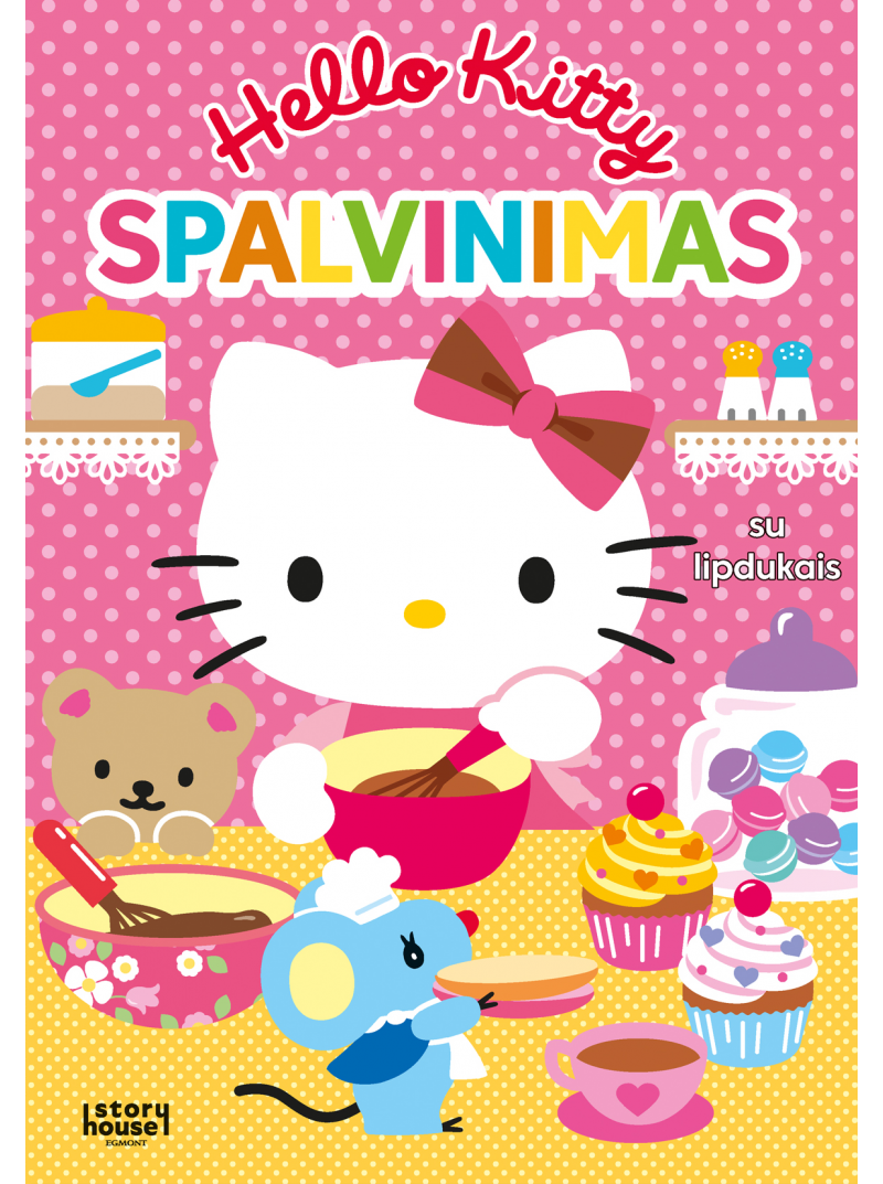 Hello Kitty. Spalvinimas su lipdukais1{IMAGE}