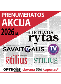 2026 m. 12 mėnesių prenumerata: Lietuvos rytas + Savaitgalis + Stilius (fiziniams asmenims)1{IMAGE}