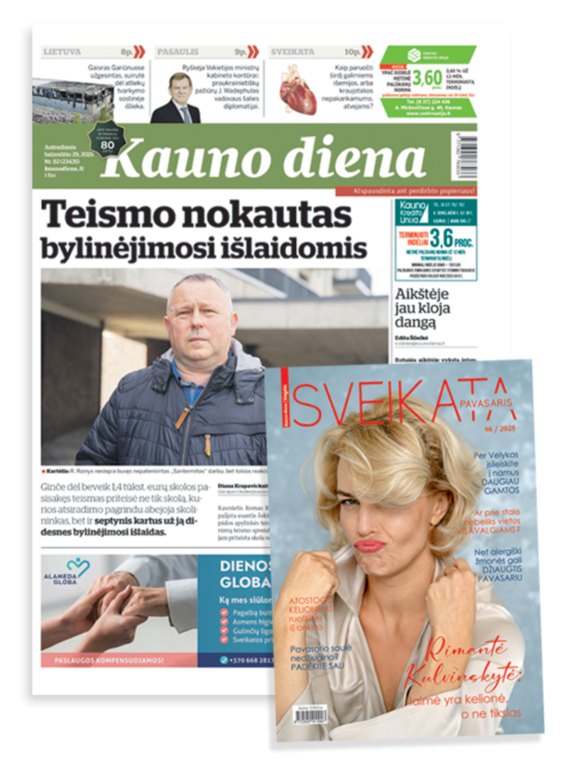 2026 m. 12 mėnesių prenumerata: Kauno diena + Sveikata (juridiniams asmenims)1{IMAGE}