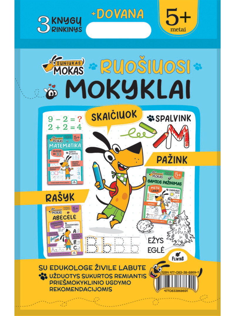 Šuniukas Mokas. Ruošiuosi mokyklai. Knygelių rinkinys. 5 + metai1{IMAGE}