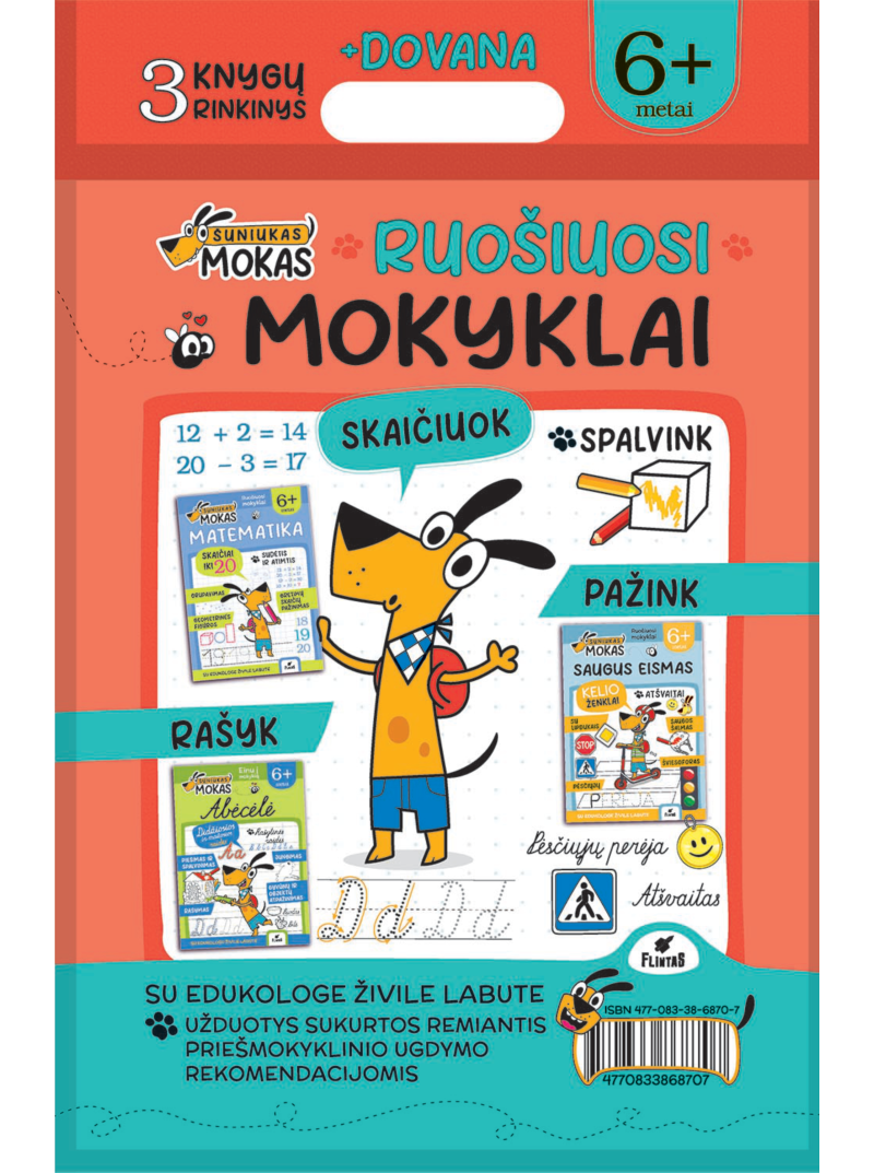 Šuniukas Mokas. Ruošiuosi mokyklai. Knygelių rinkinys. 6 + metai1{IMAGE}