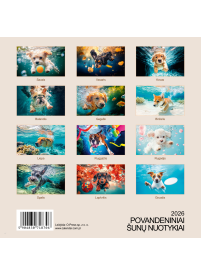 2026 kalendorius. Povandeniniai šunų nuotykiai2{IMAGE}