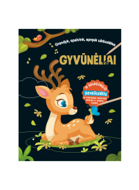 Gyvūnėliai. Grandyk, spalvink, spręsk užduotėles1{IMAGE}