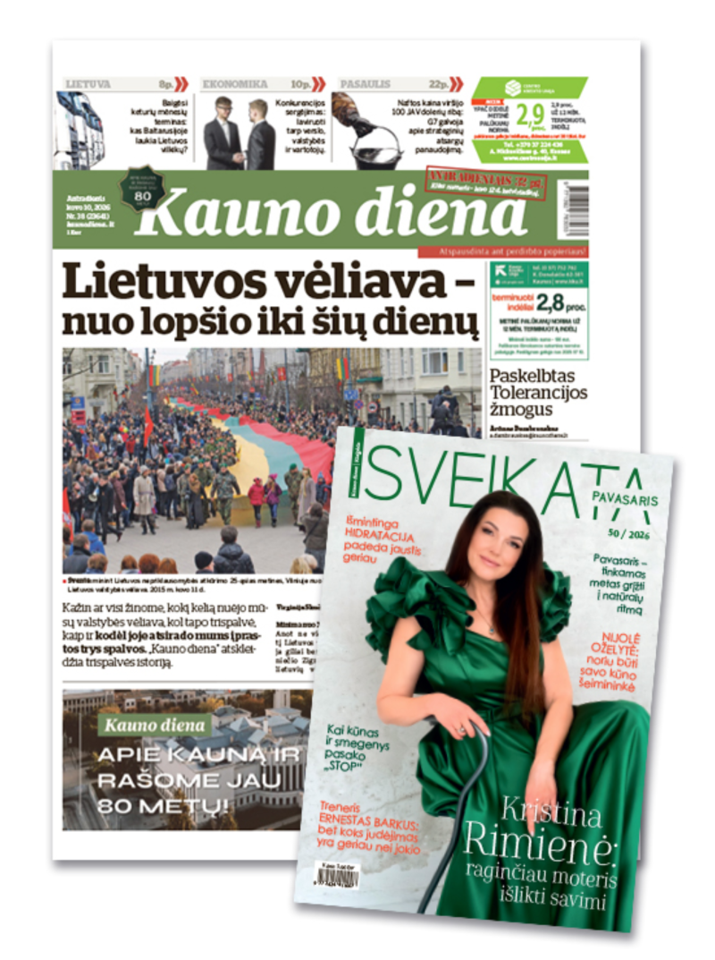 2027 m. 12 mėnesių prenumerata: Kauno diena + Sveikata (juridiniams asmenims)1{IMAGE}