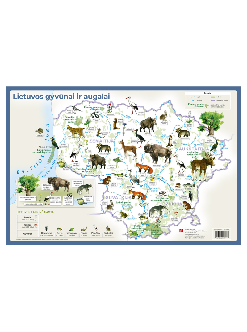 Stalo patiesalas žemėlapis LIETUVOS GAMTA1{IMAGE}