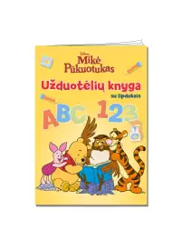 Mikė Pūkuotukas. Užduotėlių knyga su lipdukais: 123 ir ABC1{IMAGE}