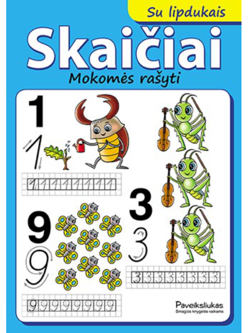 Skaičiai. Mokomės rašyti1{IMAGE}