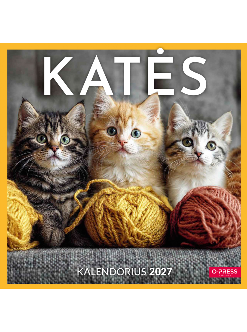 2027 kalendorius. Katės 33x331{IMAGE}