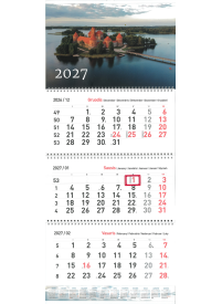 2027 Sieninis 3 dalių kalendorius. Trakai1{IMAGE}