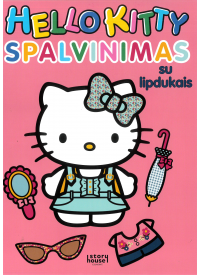 Hello Kitty spalvinimas su lipdukais1{IMAGE}