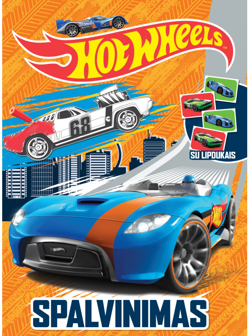 Hot Wheels. Spalvinimas su lipdukais
