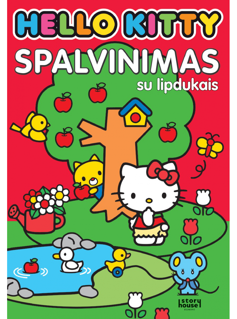 Hello Kitty. Spalvinimas su lipdukais1{IMAGE}